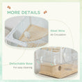 Load image into Gallery viewer, Hamster Cage, Transparent Small Animal House with Deep Bottom, Wooden Ramp, Hut, Bathroom and Exercise Wheel for Hamster and Gerbil, 23.2" L x 14" W x 18.5" H, White
