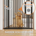 Charger l'image dans la visionneuse de la galerie, 55" Extra Tall Pet Gate for Cats and Dogs, 30-41" Wide Adjustable Pressure Mounted Baby Gate for Doorways, Hallways, Stairs, Includes 2 Extensions, No Drilling, Auto Close
