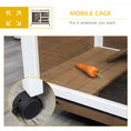 Load image into Gallery viewer, Indoor Rabbit Hutch with Wheels, Bunny Cage Guinea Pig House Small Animals Habitat W/ Top Access, Ramp, Pull Out Tray, Brown

