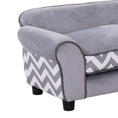 Load image into Gallery viewer, Dog Sofa Bed for XS-Sized Dogs, Cat Sofa with Soft Cushion, Pet Chair Lounge with Washable Cover, Removable Legs, Wooden Frame - Grey
