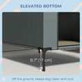 Load image into Gallery viewer, Dog House Outdoor, Elevated Dog House Dog Bed with Removable Cover, Mesh Windows, Storage Bag, for Small and Medium-Sized Dogs, Grey
