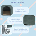Load image into Gallery viewer, Dog House Outdoor, Elevated Dog House Dog Bed with Removable Cover, Mesh Windows, Storage Bag, for Small and Medium-Sized Dogs, Grey
