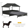 Load image into Gallery viewer, Rattan Dog House, Extendable Outdoor Wicker Dog Bed w/ Water-Resistant Roof, Removable Cushion, for Small and Medium Dogs - Grey
