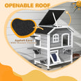 Load image into Gallery viewer,  2-story Cat House Outdoor, Weatherproof Wooden Cat Enclosure for Feral Cats with Escape Door, Openable Roof, Jumping Platforms, Grey
