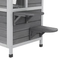 Load image into Gallery viewer,  2-story Cat House Outdoor, Weatherproof Wooden Cat Enclosure for Feral Cats with Escape Door, Openable Roof, Jumping Platforms, Grey
