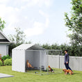 Load image into Gallery viewer, Outdoor Dog Kennel with Waterproof & UV-Resistant Cover, Dog Run with Secure Lock for Small Medium Large Dogs, 13.1' x 7.5' x 7.5'

