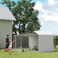 Load image into Gallery viewer, Outdoor Dog Kennel with Waterproof & UV-Resistant Cover, Dog Run with Secure Lock for Small Medium Large Dogs, 13.1' x 7.5' x 7.5'
