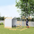 Load image into Gallery viewer, Outdoor Dog Kennel with Waterproof & UV-Resistant Cover, Dog Run with Secure Lock for Small Medium Large Dogs, 13.1' x 7.5' x 7.5'
