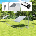 Load image into Gallery viewer, Large Chicken Coop Metal Chicken Run with Waterproof and Anti-UV Cover, Spire Shaped Walk in Fence Cage Hen House for 30-40 Hens, for Outdoor Yard Farm, 1" Tube Diameter, 33' x 10' x 6.4'
