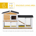 Load image into Gallery viewer, Rabbit Hutch Guinea Pig Hutch Wooden House with Run, 2 Tier Pet Cage Outdoor with No-leak Plastic Trays, 157.4 x 53 x 93.5cm, Yellow
