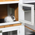 Load image into Gallery viewer, PawHut 62" Rabbit Hutch, Wooden Bunny Hutch, Guinea Pig Cage, Small Animal Enclosure with Run Area, Removable Tray, Asphalt Roof, Lockable Doors and Ramp, Nature Wood
