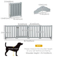 Load image into Gallery viewer, 23.5"H Foldable Dog Gate with Door, 4 Panels Freestanding Pet Gate Barriers Indoor with Support Feet, Puppy Fence for Small Dogs, Grey
