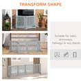Load image into Gallery viewer, 23.5"H Foldable Dog Gate with Door, 4 Panels Freestanding Pet Gate Barriers Indoor with Support Feet, Puppy Fence for Small Dogs, Grey
