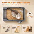 Load image into Gallery viewer, Stainless Steel Sifting Litter Box for Pine Pellets, Large Metal Litter Box with Sifter Tray, High-Sided, Anti-Leakage, Odor Control, Litter Pedal, Metal Scoop, 10 Pee Pads, 22.8"x14.6"x11.8"
