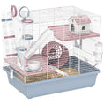 Load image into Gallery viewer, Hamster Cage, 3-Tier Gerbil Cage with Exercise Wheel, Food Bowl, Water Bottle, House, Tunnels, Ramps, Small Animal Habitat for Dwarf Hamster, Blue
