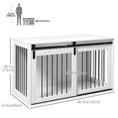 Load image into Gallery viewer, Dog Crate Furniture, 46.5" Dog Crate End Table Indoor Dog House for Extra Large Dogs, with Sliding Door, Lock, White
