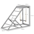 Load image into Gallery viewer, Chicken Activity Play Set with Swing, Chicken Coop Toy with Ladder, Platform for 2 Chickens, Hens, Grey
