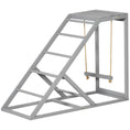 Load image into Gallery viewer, Chicken Activity Play Set with Swing, Chicken Coop Toy with Ladder, Platform for 2 Chickens, Hens, Grey

