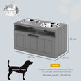 Load image into Gallery viewer, Raised Dog Bowl, Elevated Pet Bowls with Slow Feeder, Two Stainless Steel Bowls, Drawer, for Large & Extra Large Dogs, Grey

