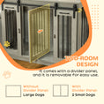 Load image into Gallery viewer, Dog Crate Furniture for Large Dog, Double Dog Cage for Small Dogs with Divider, Sliding Doors - Grey
