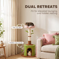 Load image into Gallery viewer, Cat Tree for Indoor Kittens, 88cm Flower Cat Tower with Condo & Bed, Scratching Post, 2 Toy Balls and 2 Crinkle Leaves, Kitty Activity Centre for Playing and Resting
