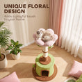 Load image into Gallery viewer, Cat Tree for Indoor Kittens, 88cm Flower Cat Tower with Condo & Bed, Scratching Post, 2 Toy Balls and 2 Crinkle Leaves, Kitty Activity Centre for Playing and Resting
