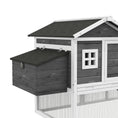 Load image into Gallery viewer, 69" Chicken Coop Wooden Hen House Rabbit Hutch Poultry Cage Pen Outdoor Backyard with Outdoor Run Nesting Box Removable Tray Waterproof Asphalt Roof Lockable Door Grey

