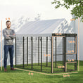Load image into Gallery viewer, Large Dog Kennel Outdoor with Roof, 3 Doors, Expandable Heavy Duty Dog Kennel Outside Run Enclosure with Secure Lock, Removable Door, for Small Medium Large Pets, Chickens, Ducks, 8' x 4' x 6'
