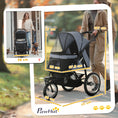 Load image into Gallery viewer, Dog Pram Dog Stroller Jogger Foldable Pet Pushchair for Medium, Small Dogs, w/ Rubber Wheels, Washable Cushion - Grey

