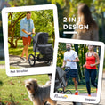 Load image into Gallery viewer, Pet Stroller for Small and Medium Dogs, 3 Big Wheels Cat Stroller Travel Folding Carrier with Adjustable Canopy, Safety Tether, Storage Basket, Black
