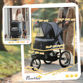 Load image into Gallery viewer, Pet Stroller for Small and Medium Dogs, 3 Big Wheels Cat Stroller Travel Folding Carrier with Adjustable Canopy, Safety Tether, Storage Basket, Black
