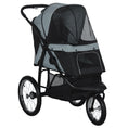 Load image into Gallery viewer, Pet Stroller for Small and Medium Dogs, 3 Big Wheels Cat Stroller Travel Folding Carrier with Adjustable Canopy, Safety Tether, Storage Basket, Black
