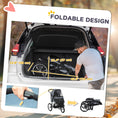 Load image into Gallery viewer, Pet Stroller for Small and Medium Dogs, 3 Big Wheels Cat Stroller Travel Folding Carrier with Adjustable Canopy, Safety Tether, Storage Basket, Black

