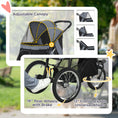 Load image into Gallery viewer, Pet Stroller for Small and Medium Dogs, 3 Big Wheels Cat Stroller Travel Folding Carrier with Adjustable Canopy, Safety Tether, Storage Basket, Black
