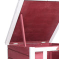 Load image into Gallery viewer, Wooden Rabbit Hutch Outdoor, Guinea Pig Hutch, Rabbit Hideaway, Cat House, Bunny Cage Small Animal House with Openable Roof, 51 x 42 x 43 cm, Red
