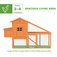 Load image into Gallery viewer, Chicken Coop with Run Outdoor, Wooden Hen House, Poultry Coop with Nesting Box, Slide-out Tray, Ramp, Perches, Asphalt Roof, 179 x 67 x 115cm
