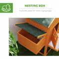 Load image into Gallery viewer, Chicken Coop with Run Outdoor, Wooden Hen House, Poultry Coop with Nesting Box, Slide-out Tray, Ramp, Perches, Asphalt Roof, 179 x 67 x 115cm
