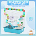 Load image into Gallery viewer, 4 Tier Hamster Cage with Tube, Exercise Wheel, Hut, Water Bottle, Food Dish, Ramps, DIY Design, Large Hamster Cage for Dwarf, Light Blue
