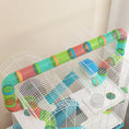 Load image into Gallery viewer, 4 Tier Hamster Cage with Tube, Exercise Wheel, Hut, Water Bottle, Food Dish, Ramps, DIY Design, Large Hamster Cage for Dwarf, Light Blue
