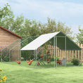 Load image into Gallery viewer, Chicken Run Galvanised Walk-in Chicken Coop Hen Poultry House Cage Rabbit Hutch Pet Playpen Garden w/ Water-Resist Cover, 3 x 6 x 2m
