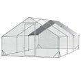 Load image into Gallery viewer, Chicken Run Galvanised Walk-in Chicken Coop Hen Poultry House Cage Rabbit Hutch Pet Playpen Garden w/ Water-Resist Cover, 3 x 6 x 2m

