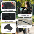 Load image into Gallery viewer, Dog Stroller, Easy Folding Pet Stroller for Large Dogs, Puppy Pram Pet Pushchair with 4 Big Wheels, Shock-Absorbing Frame, Safety Leashes, Brakes, Red/Black

