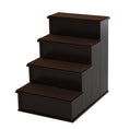 Load image into Gallery viewer, Pet Stairs Dog Steps for High Bed, 4 Levels Dog Stairs for Car, Wooden Cat Ladder with Non-Slip Carpet, 15.7" L x 23.2" W x 21.3" H, Dark Coffee
