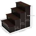 Load image into Gallery viewer, Pet Stairs Dog Steps for High Bed, 4 Levels Dog Stairs for Car, Wooden Cat Ladder with Non-Slip Carpet, 15.7" L x 23.2" W x 21.3" H, Dark Coffee
