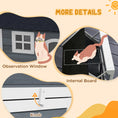 Load image into Gallery viewer, Outdoor Cat House, Wooden Feral Cat Shelter, Water-Resistant Hide Home with Openable Asphalt Roof, Three Doors, 77 x 57.5 x 68cm - Grey
