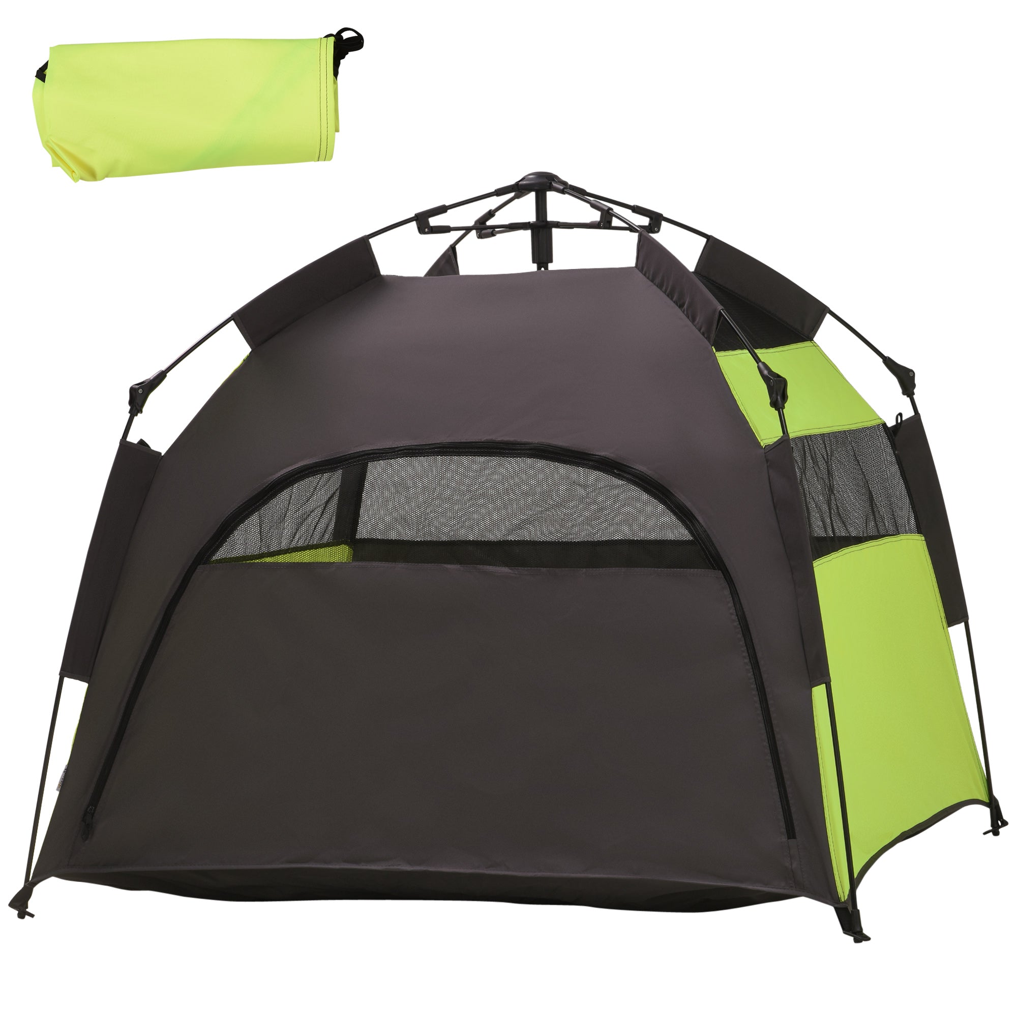 Pop Up Dog Tent for Extra Large and Large Dogs, Portable Pet Camping Tent with Carrying Bag for Beach, Backyard, Home, Green