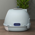 Load image into Gallery viewer, Enclosed Cat Litter Box, Covered Litter Box with Lid and Scoop, Cat Box Enclosure with Pull-out Drawer Type, Front Door and Skylight, Easy to Clean, Blue
