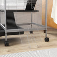 Load image into Gallery viewer, 4-Tier Rolling Small Animal Cage, Deluxe Guinea Pig Cage, Ferret Cage for Mink Chinchilla Kitten Rabbit, Small Pet Play House with Hammock Platform, Ramp, Removable Tray, Light Grey
