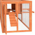Load image into Gallery viewer, Rabbit Hutch Run, Guinea Pig Hutch Wooden Bunny House with Tray, Ramps, Asphalt Roof, for Garden, Yard, 309 x 70 x 87cm, Orange
