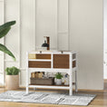 Load image into Gallery viewer, Tortoise House w/ Shelf, Small Pet Reptile Wooden House w/ Hide Shelter Den and Run, Lamp Holder, Tray, for Indoors, Outdoors - Brown

